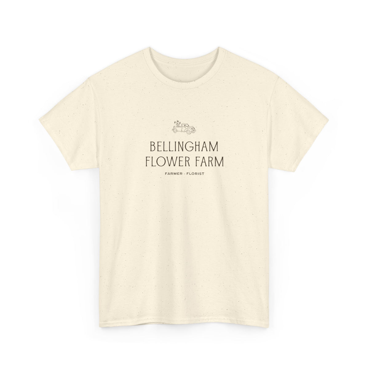 Bellingham Flower Farm Tee — Vintage Farm Logo Cotton T-Shirt
