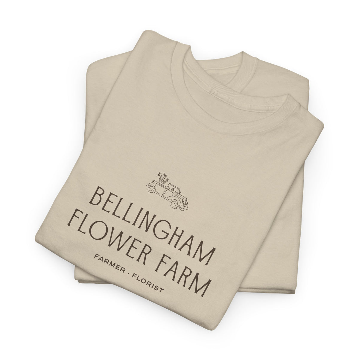Bellingham Flower Farm Tee — Vintage Farm Logo Cotton T-Shirt