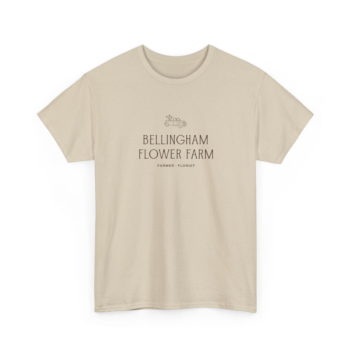 Bellingham Flower Farm Tee — Vintage Farm Logo Cotton T-Shirt