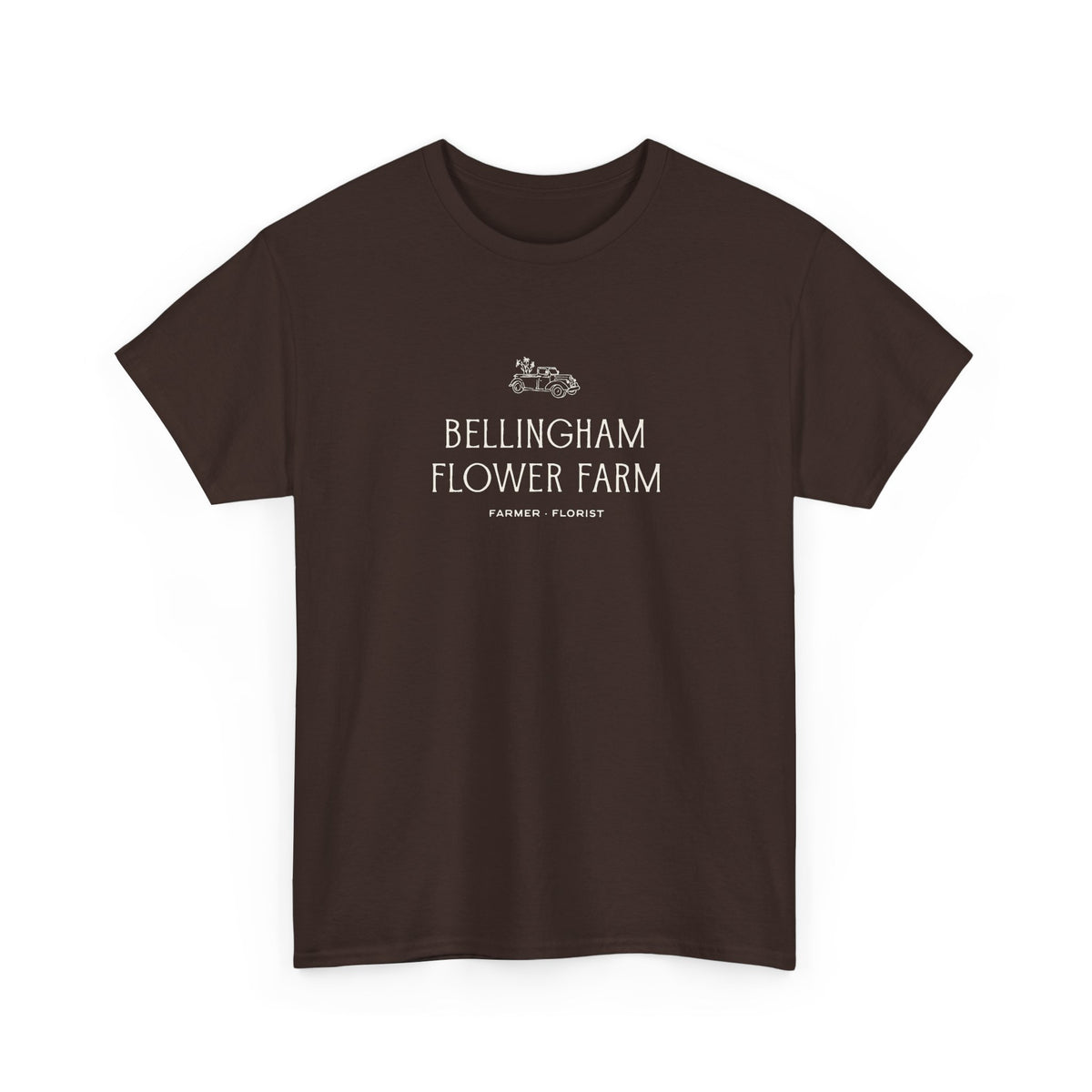 Bellingham Flower Farm T-Shirt — Vintage Botanical Farm Logo Tee