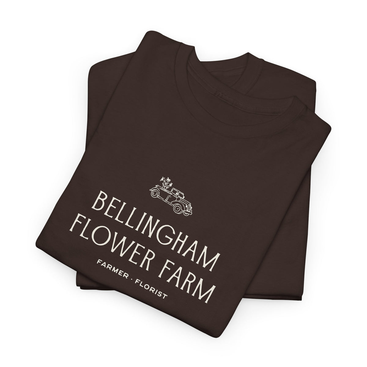 Bellingham Flower Farm T-Shirt — Vintage Botanical Farm Logo Tee