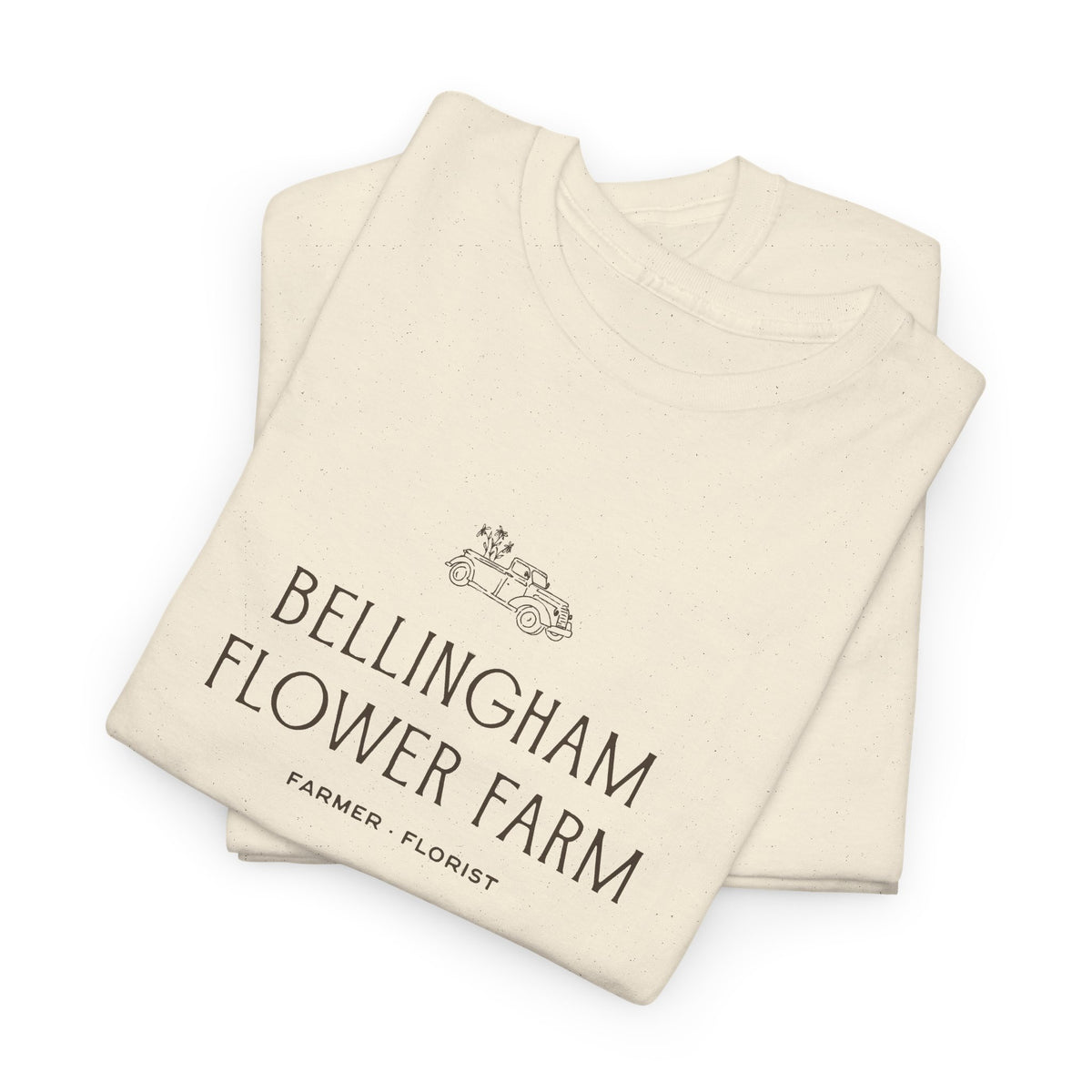 Bellingham Flower Farm Tee — Vintage Farm Logo Cotton T-Shirt