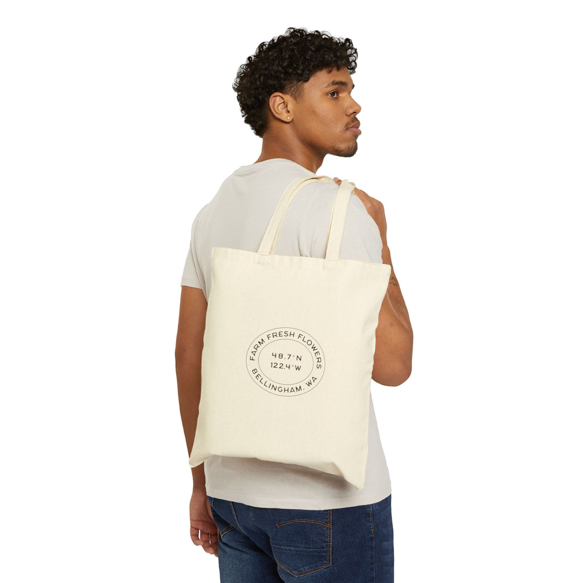 Bellingham Flower Farm Canvas Tote — Farm Fresh Flowers Market Bag