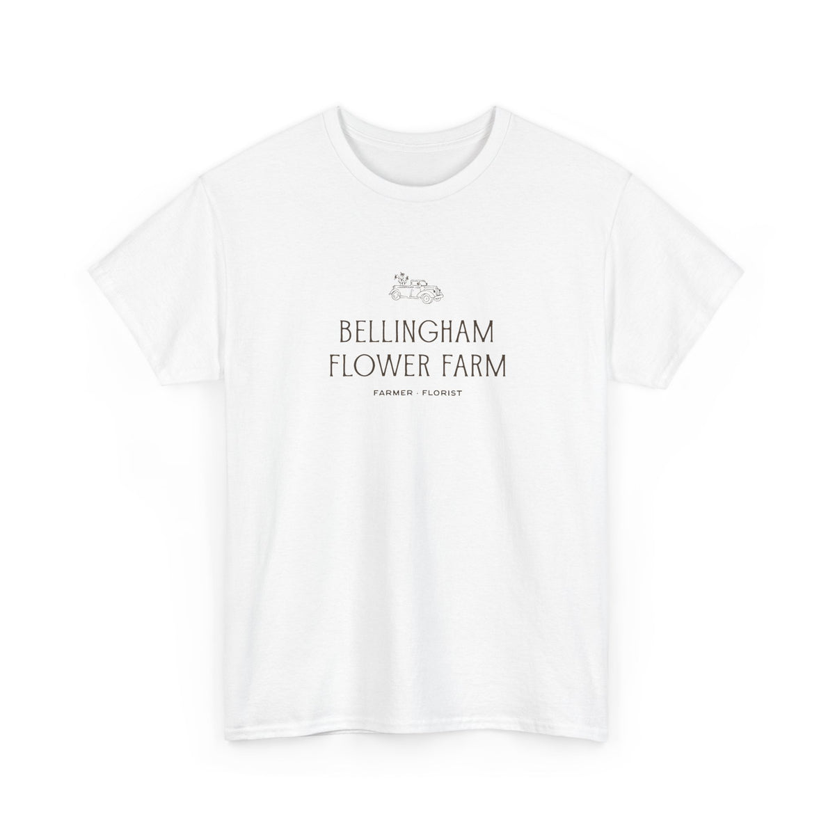 Bellingham Flower Farm Tee — Vintage Farm Logo Cotton T-Shirt