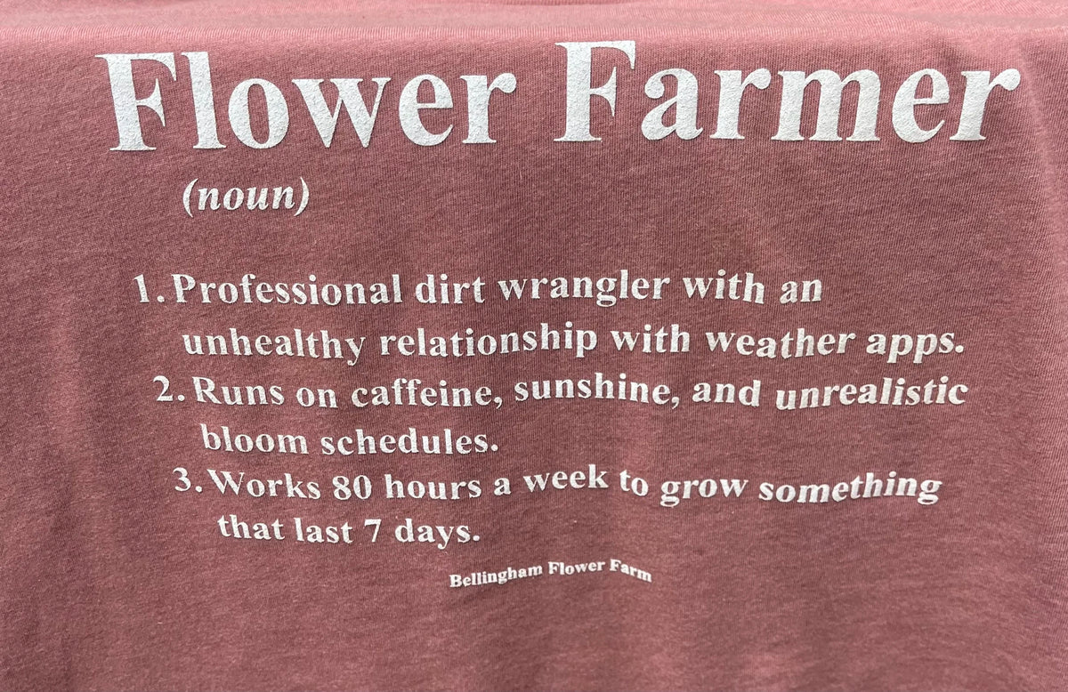 Flower Farmer T-Shirt, Bellingham Flower Farm merchandise, additional photo