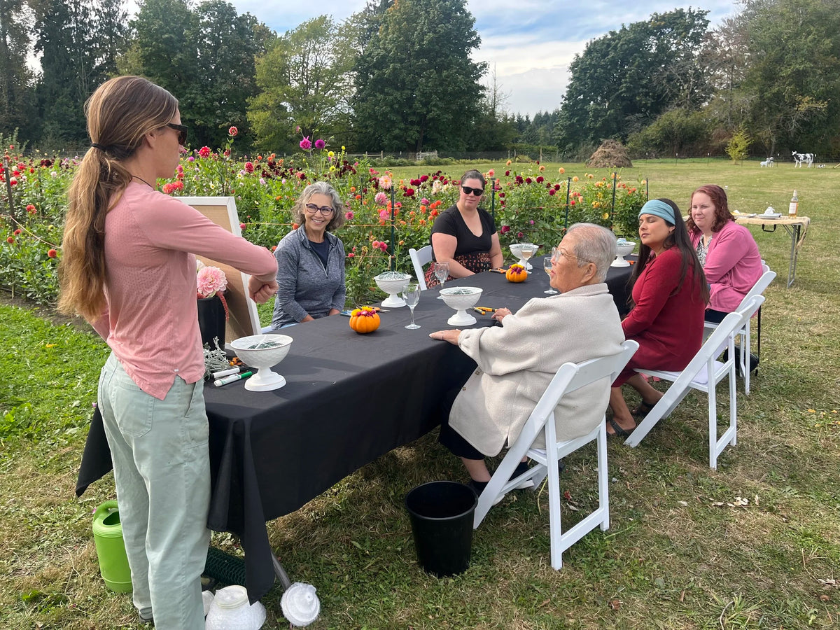 Wedding Floral Workshop, DIY flower bucket from Bellingham Flower Farm, additional photo