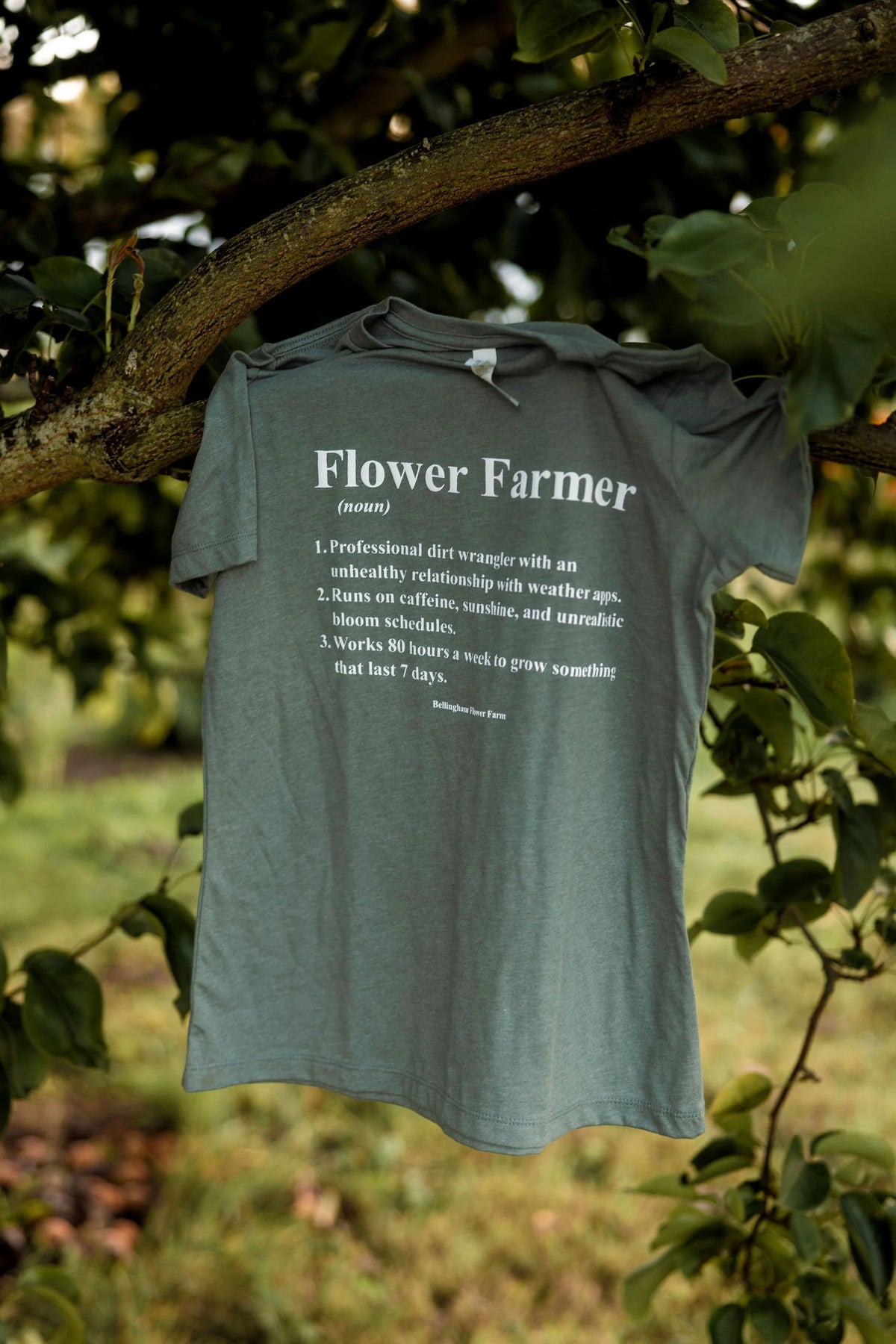 Flower Farmer T-Shirt, Bellingham Flower Farm merchandise
