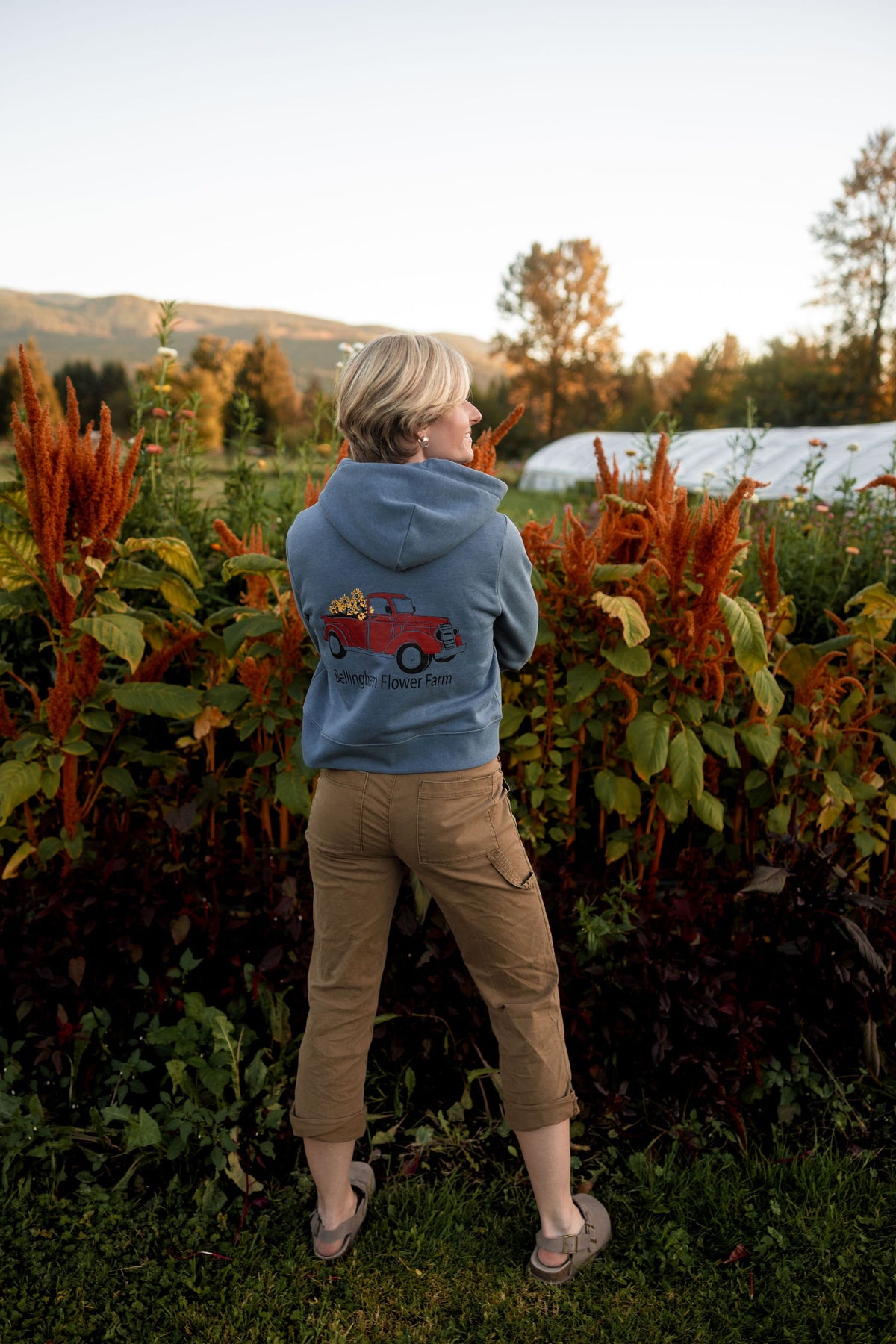 Zip Hoodie-crop, Bellingham Flower Farm merchandise, additional photo