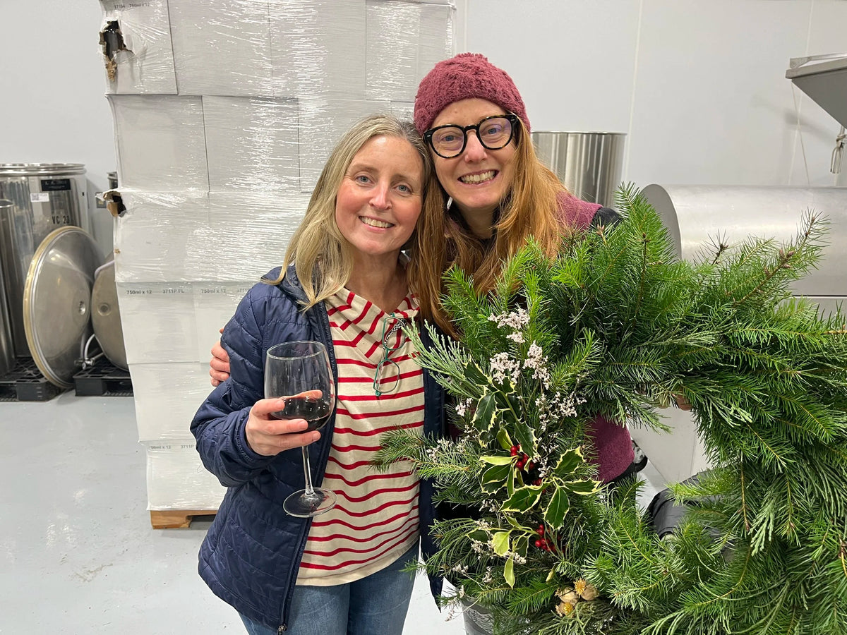 Holiday Wreath Making Workshop at Bellingham Flower Farm, another view
